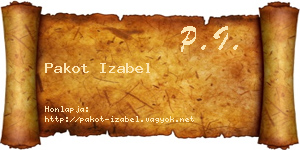 Pakot Izabel névjegykártya
